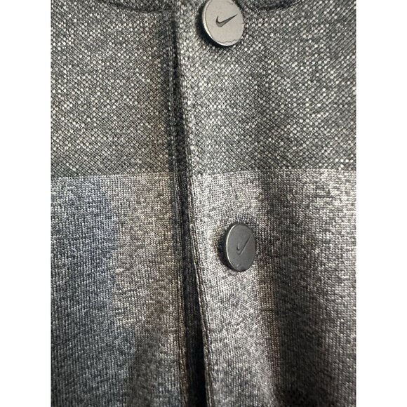 Nike Golf Polo Shirt Men's Large Gray Blade Collar Snap Button Short Sleeve - Picture 6 of 8